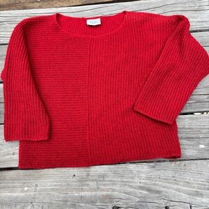 Vintage Red Knit Crewneck Sweater